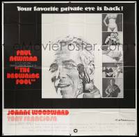7f028 DROWNING POOL int'l 6sh '75 cool image of Paul Newman as your favorite private eye Lew Harper!