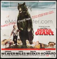 7f038 GENTLE GIANT 6sh '67 Dennis Weaver, great full-length art of boy with big grizzly bear!