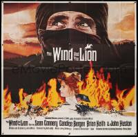 7f123 WIND & THE LION 6sh '75 art of Sean Connery & Candice Bergen, directed by John Milius!