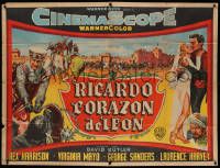 7f594 KING RICHARD & THE CRUSADERS Argentinean 43x57 '55 Rex Harrison, Virginia Mayo, different!