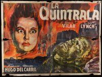 7f595 LA QUINTRALA Argentinean 43x57 '55 incredible spooky artwork by Venturi, country of origin!