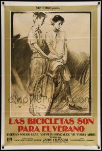 7f653 BICYCLES ARE FOR THE SUMMER Argentinean '83 art of Spanish Civil War teen romance!