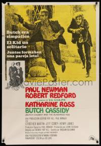 7f667 BUTCH CASSIDY & THE SUNDANCE KID Argentinean R1970s Paul Newman, Robert Redford, Ross