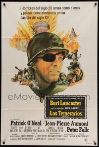 7f672 CASTLE KEEP Argentinean '69 soldier Burt Lancaster wearing eyepatch in World War II!
