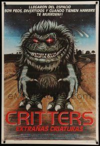 7f691 CRITTERS Argentinean '86 best close up art of the creepy monster from outer space!