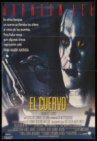 7f692 CROW Argentinean '94 Brandon Lee's final movie, cool different close up image!