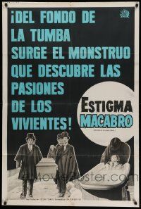 7f694 CURSE OF THE LIVING CORPSE Argentinean '64 from grave the creature that undrapes the living!