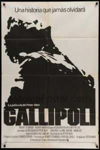 7f744 GALLIPOLI Argentinean '81 Peter Weir, Australians Mel Gibson & Mark Lee in World War I!