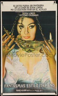 7f747 GHOSTS - ITALIAN STYLE Argentinean '68 Questi fantasmi, super c/u of sexy Sophia Loren!