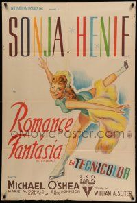 7f791 IT'S A PLEASURE Argentinean '45 completely different art of pretty Sonja Henie skating!