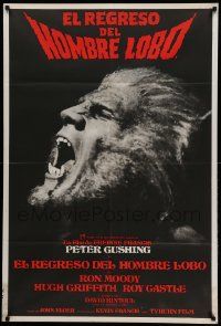7f825 LEGEND OF THE WEREWOLF Argentinean '75 English horror, best close up of howling monster!