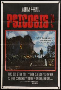 7f899 PSYCHO II Argentinean '83 Anthony Perkins as Norman Bates, creepy image of classic house!