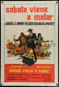 7f922 SABATA Argentinean '70 Lee Van Cleef, the man with gunsight eyes comes to kill, Thurston art