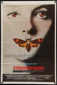 7f936 SILENCE OF THE LAMBS Argentinean '91 great image of Jodie Foster with moth over mouth!