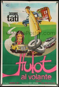 7f965 TRAFFIC Argentinean '71 great wacky art of Jacques Tati as Mr. Hulot!