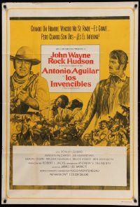 7f976 UNDEFEATED Argentinean '69 great Civil War cast montage with John Wayne & Rock Hudson!