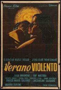 7f983 VIOLENT SUMMER Argentinean '59 great art of Jean-Louis Trintignant & Eleonora Rossi-Drago!