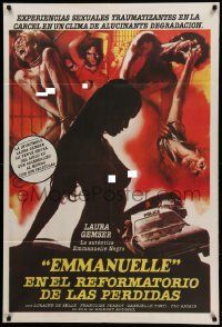 7f995 WOMEN'S PRISON MASSACRE Argentinean '85 Emanuelle Fuga Dall'Inferno, art of tortured girls!