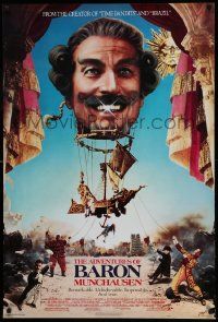 7g509 ADVENTURES OF BARON MUNCHAUSEN 1sh '89 directed by Terry Gilliam, Casaro art!