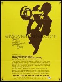 7g404 JAZZ ON A SUMMER'S DAY/WOODY ALLEN: AN AMERICAN COMEDY Aust special poster '70s music!