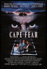 7g586 CAPE FEAR 1sh '91 great close-up of Robert De Niro's eyes, Martin Scorsese remake!