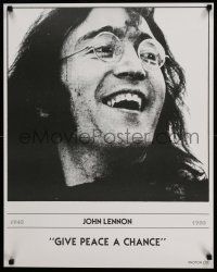 7g265 JOHN LENNON 23x29 English commercial poster '80s close-up of the legend, give peace a chance