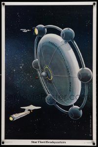 7g315 STAR TREK 23x35 commercial poster '76 artwork of Star Fleet Headquarters by John Carlance!