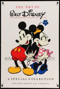 7g339 WALT DISNEY 24x36 commercial poster '86 great image of Mickey and Minnie Mouse!