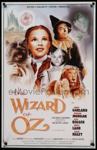 7g341 WIZARD OF OZ 22x34 Canadian commercial poster '89 Judy Garland, cast art!
