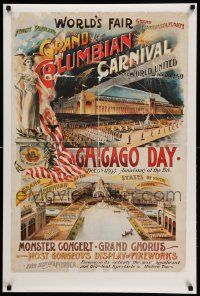 7g343 WORLD'S COLUMBIAN EXPOSITION 24x36 commercial poster '93 image from the poster from 1893!
