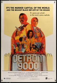 7g618 DETROIT 9000 1sh R98 Alex Rocco in the murder capital of the world, cool montage art!