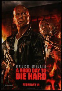 7g681 GOOD DAY TO DIE HARD style B teaser DS 1sh '13 Bruce Willis, Winstead, Jai Courtney!