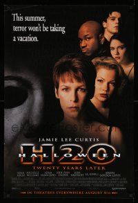 7g690 HALLOWEEN H20 advance 1sh '98 Jamie Lee Curtis sequel, terror won't be taking a vacation!