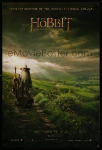 7g705 HOBBIT: AN UNEXPECTED JOURNEY teaser DS 1sh '12 cool image of Ian McKellen as Gandalf!