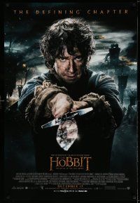7g706 HOBBIT: THE BATTLE OF THE FIVE ARMIES int'l advance DS 1sh '14 Martin Freeman as Bilbo Baggins