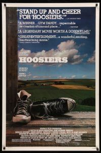 7g709 HOOSIERS 1sh '86 best basketball movie ever, Gene Hackman, Dennis Hopper!