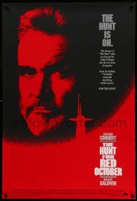 7g721 HUNT FOR RED OCTOBER int'l 1sh '90 Russian military submarine captain Sean Connery, hunt is on