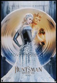 7g723 HUNTSMAN WINTER'S WAR teaser DS 1sh '16 Emily Blunt and Charlize Theron, villains!