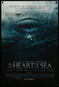 7g724 IN THE HEART OF THE SEA advance DS 1sh '15 Ron Howard, Chris Hemsworth, huge whale eye!