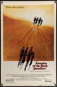 7g737 INVASION OF THE BODY SNATCHERS advance 1sh '78 Kaufman classic remake of sci-fi thriller!