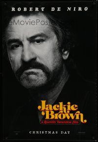 7g742 JACKIE BROWN teaser 1sh '97 Quentin Tarantino, cool close-up of Robert De Niro!