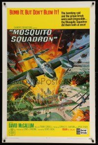 7g811 MOSQUITO SQUADRON 1sh '69 David McCallum, cool Bob McCall WWII bomber art!