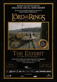 7g009 LORD OF THE RINGS: THE TWO TOWERS THE EXHIBIT 27x40 Canadian museum/art exhibition '02 cool!