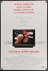 7g821 NATURAL BORN KILLERS DS 1sh '94 Oliver Stone, Woody Harrelson & Juliette Lewis on TV!