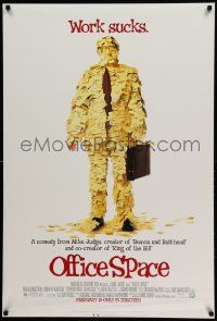 7g829 OFFICE SPACE style A advance DS 1sh '99 Mike Judge directed, Stephen Root covered in post-its!