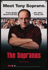 7g159 SOPRANOS TV 27x40 video poster '99 James Gandolfini as Tony Soprano, Steve Van Zandt!