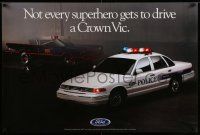 7g187 FORD 24x36 advertising poster '90s great image of the police Crown Vic and Batmobile!