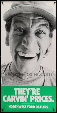 7g193 JIM VARNEY 24x48 advertising poster '80s for Northwest Ford Dealers, wackiest close-up!