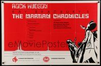 7g424 MARTIAN CHRONICLES 27x41 special '79 from Ray Bradbury classic, sci-fi art of Rock Hudson!