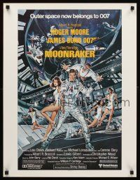 7g430 MOONRAKER special 21x27 '79 Goozee art of Roger Moore as James Bond!